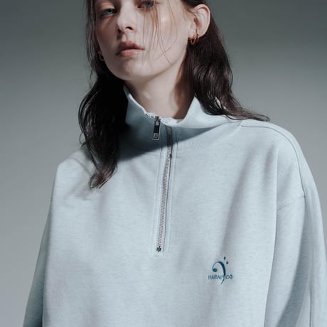 Essential Logo Half Zip Sweat - ブルー