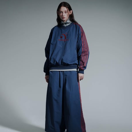 Staff Line Track Pullover - ボルドー