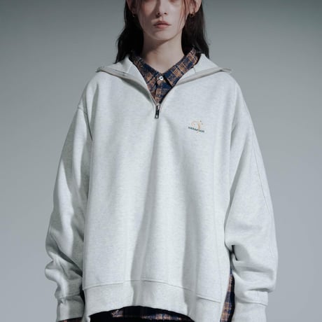 Essential Logo Half Zip Sweat - ホワイト