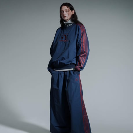 Staff Line Track Pullover - ボルドー