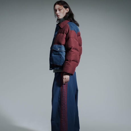 Faux Nubuck Down Jacket - ボルドー