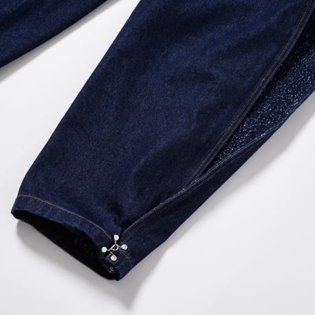 Hem Hook Denim Pants - ネイビー