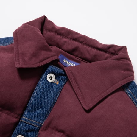 Faux Nubuck Down Jacket - ボルドー