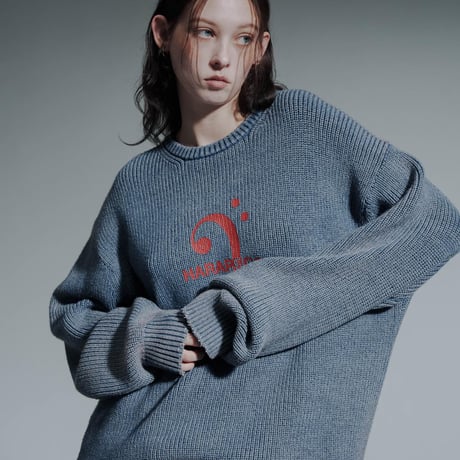 Vintage Wash Knit - ネイビー
