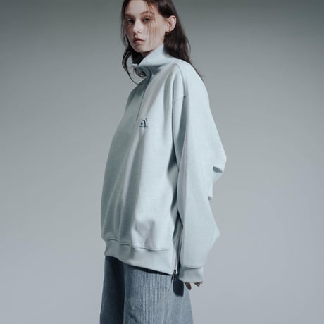Essential Logo Half Zip Sweat - ブルー