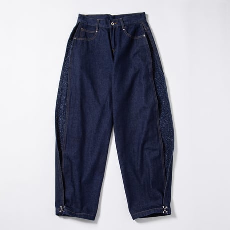Hem Hook Denim Pants - ネイビー