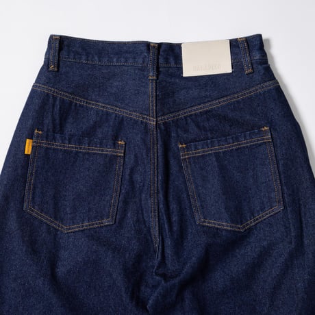 Hem Hook Denim Pants - ネイビー