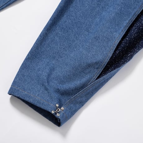 Hem Hook Denim Pants - ブルー
