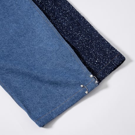 Hem Hook Denim Pants - ブルー
