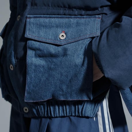 Faux Nubuck Down Jacket - ブルー
