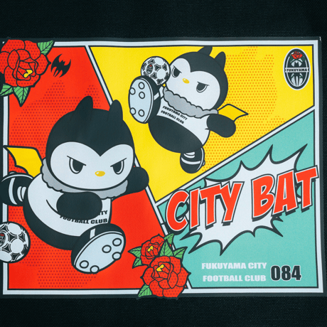 アメコミ柄Batty トートバッグ（ブラック）