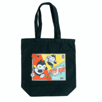アメコミ柄Batty トートバッグ（ブラック）