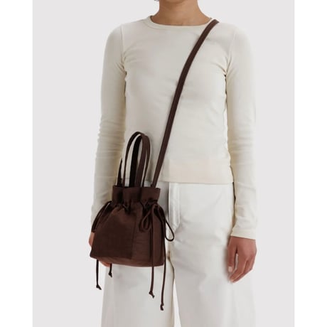 BAGGU Nylon Drawstring Bag Coffee