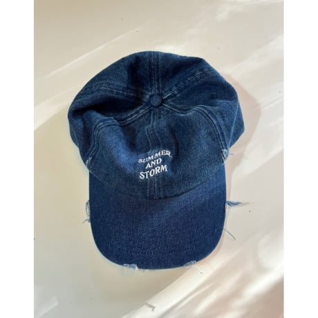 SUMMER & STORM DAD CAP DISTRESSED DENIM