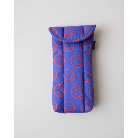 BAGGU Puffy Glasses Sleeve Mini Cobalt Happy
