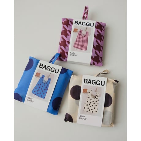 BAGGU Baby Baggu - Cream and Black Polka Dot