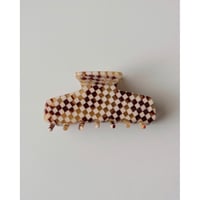 Buttermilk Kiana Claw Clip in Brown Butter