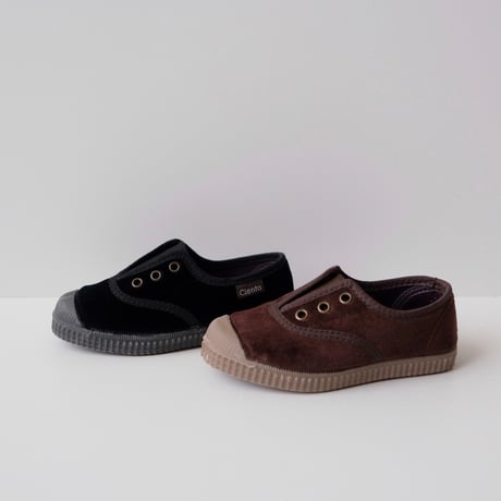 <即納/ご予約>Cienta VELOUR DECK SHOES black / velour 955(23(14cm)～37(23cm))