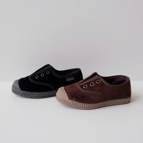 <ご予約>Cienta VELOUR DECK SHOES brown / velour 955A(25(15cm)～37(23cm))