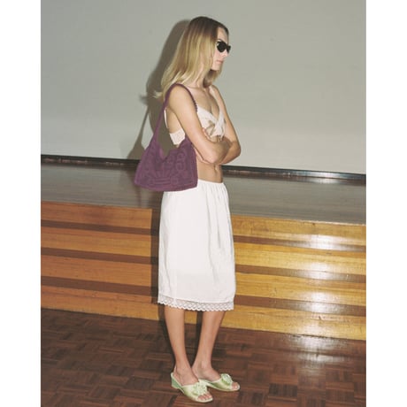 Nananita FOUNTAIN CROCHET BAG - PLUM