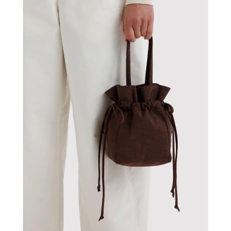 BAGGU Nylon Drawstring Bag Coffee