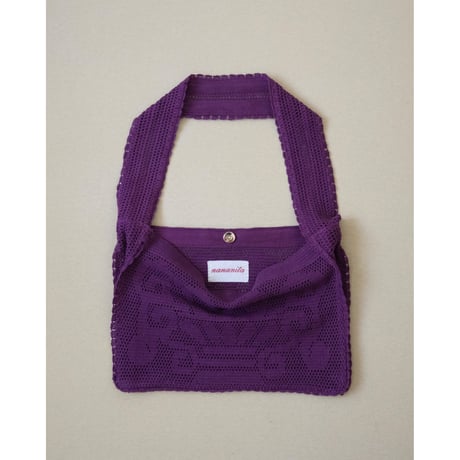 Nananita FOUNTAIN CROCHET BAG - PLUM