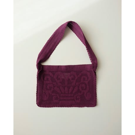 Nananita FOUNTAIN CROCHET BAG - PLUM
