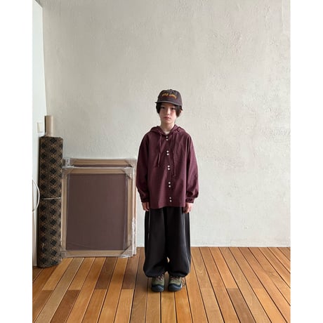 Lona Hooded Shirt Red Purple(JS,JM,JL)