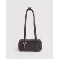 BAGGU Small Denim Bowler Bag - Washed Black Denim