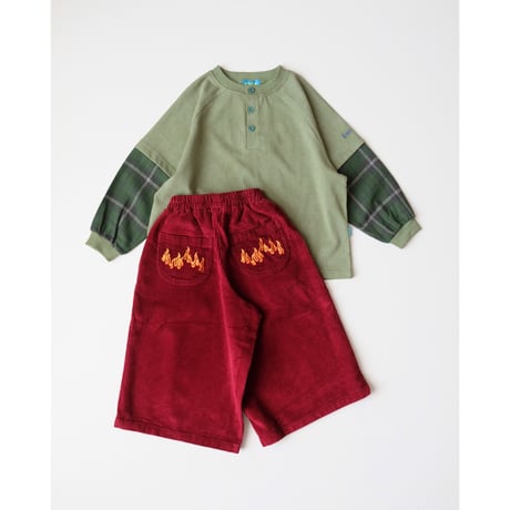 FYTZ blaze cord pants flame(BB-1Y,2Y-3Y,4Y-5Y)