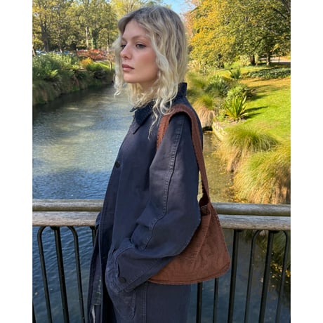 Nananita FOUNTAIN CROCHET BAG - WOOD