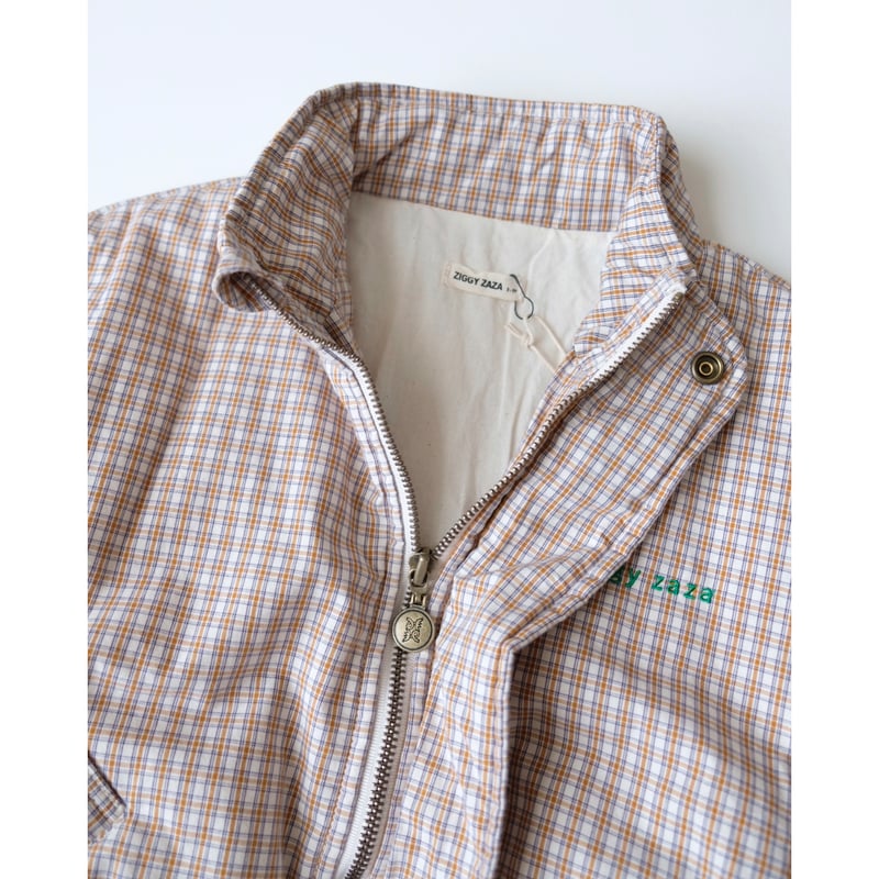 ZIGGY ZAZA juno padded bomber cloud check(2-3Y,