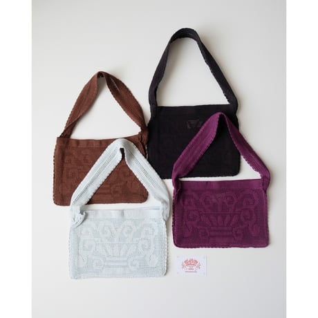 Nananita FOUNTAIN CROCHET BAG - PLUM
