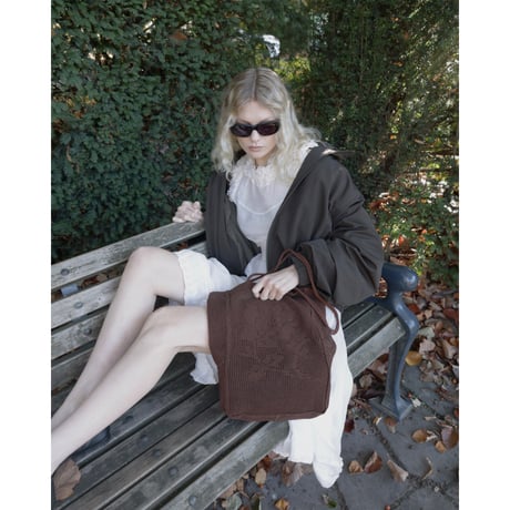 Nananita ROSE CROCHET BAG - WOOD