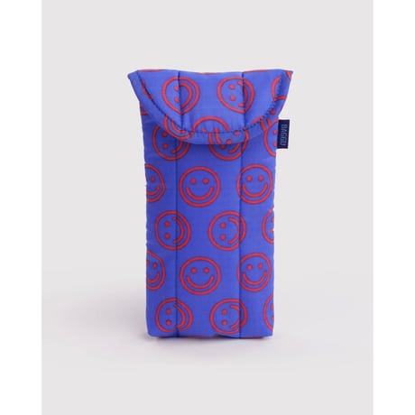 BAGGU Puffy Glasses Sleeve Mini Cobalt Happy