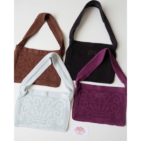Nananita FOUNTAIN CROCHET BAG - PLUM