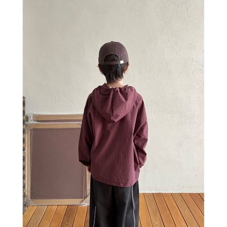 Lona Hooded Shirt Red Purple(JS,JM,JL)