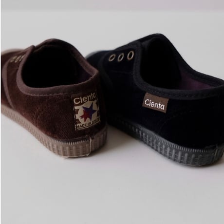 <即納/ご予約>Cienta VELOUR DECK SHOES black / velour 955(23(14cm)～37(23cm))