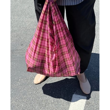 BAGGU Standard Baggu - Azalea Pink Tartan