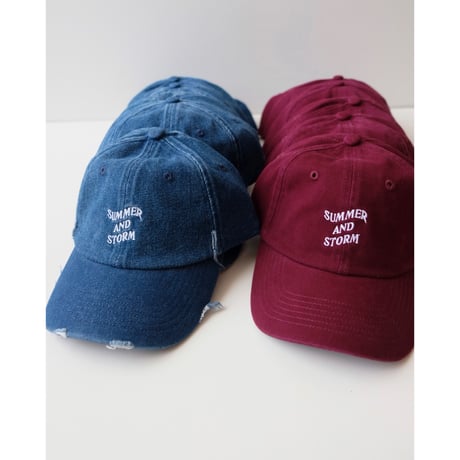 SUMMER & STORM DAD CAP DISTRESSED DENIM