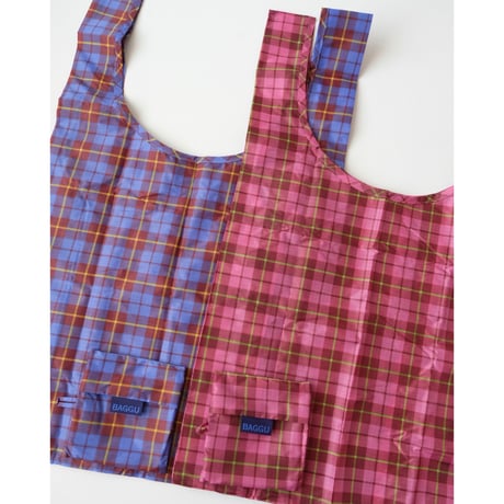 BAGGU Standard Baggu - Azalea Pink Tartan