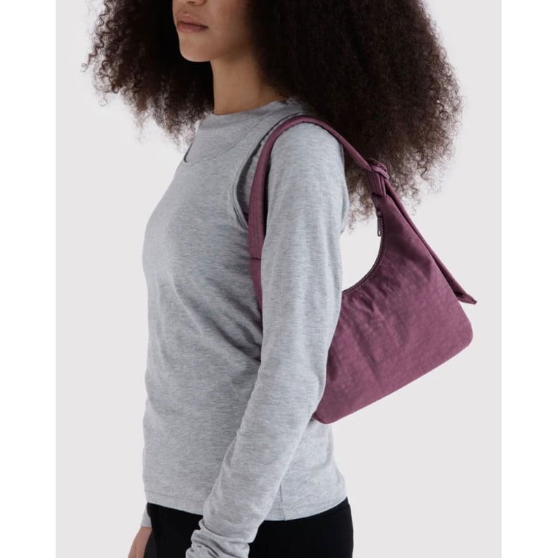 BAGGU Mini Nylon Shoulder Bag - Wild Plum | UNO