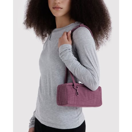 BAGGU Small Nylon Bowler Bag - Wild Plum