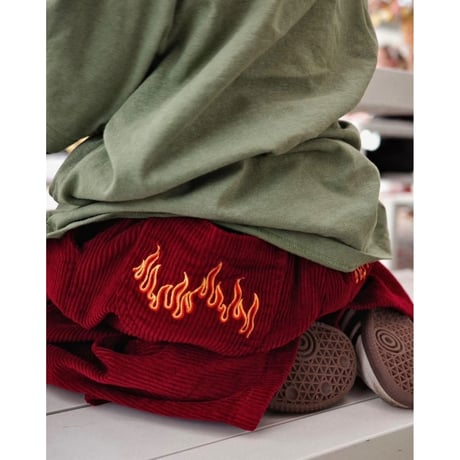 FYTZ blaze cord pants flame(BB-1Y,2Y-3Y,4Y-5Y)