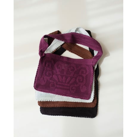 Nananita FOUNTAIN CROCHET BAG - PLUM
