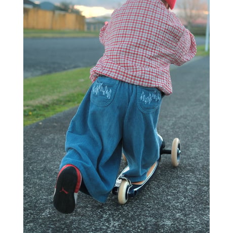 FYTZ blaze cord pants blue flame(BB-1Y,2Y-3Y,4Y-5Y)