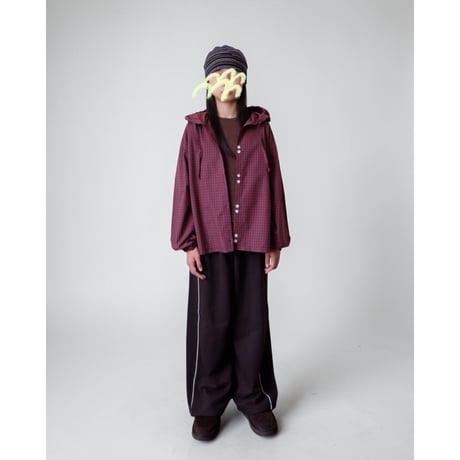 Lona Hooded Shirt Red Purple(JS,JM,JL)