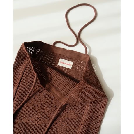 Nananita ROSE CROCHET BAG - WOOD