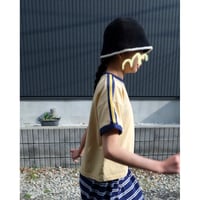 50%OFF THE CREEM trim cotton knit hat black×offwhite(Kids S,Kids M)