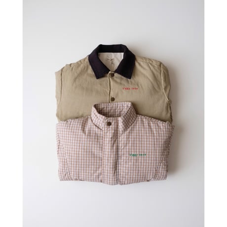 ZIGGY ZAZA juno padded bomber cloud check(2-3Y,3-5Y,5-7Y,7-9Y)